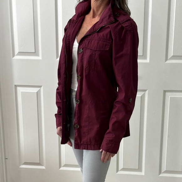 Buffalo David Bitton Utility Jacket - Maroon Size S - Picture 2 of 12